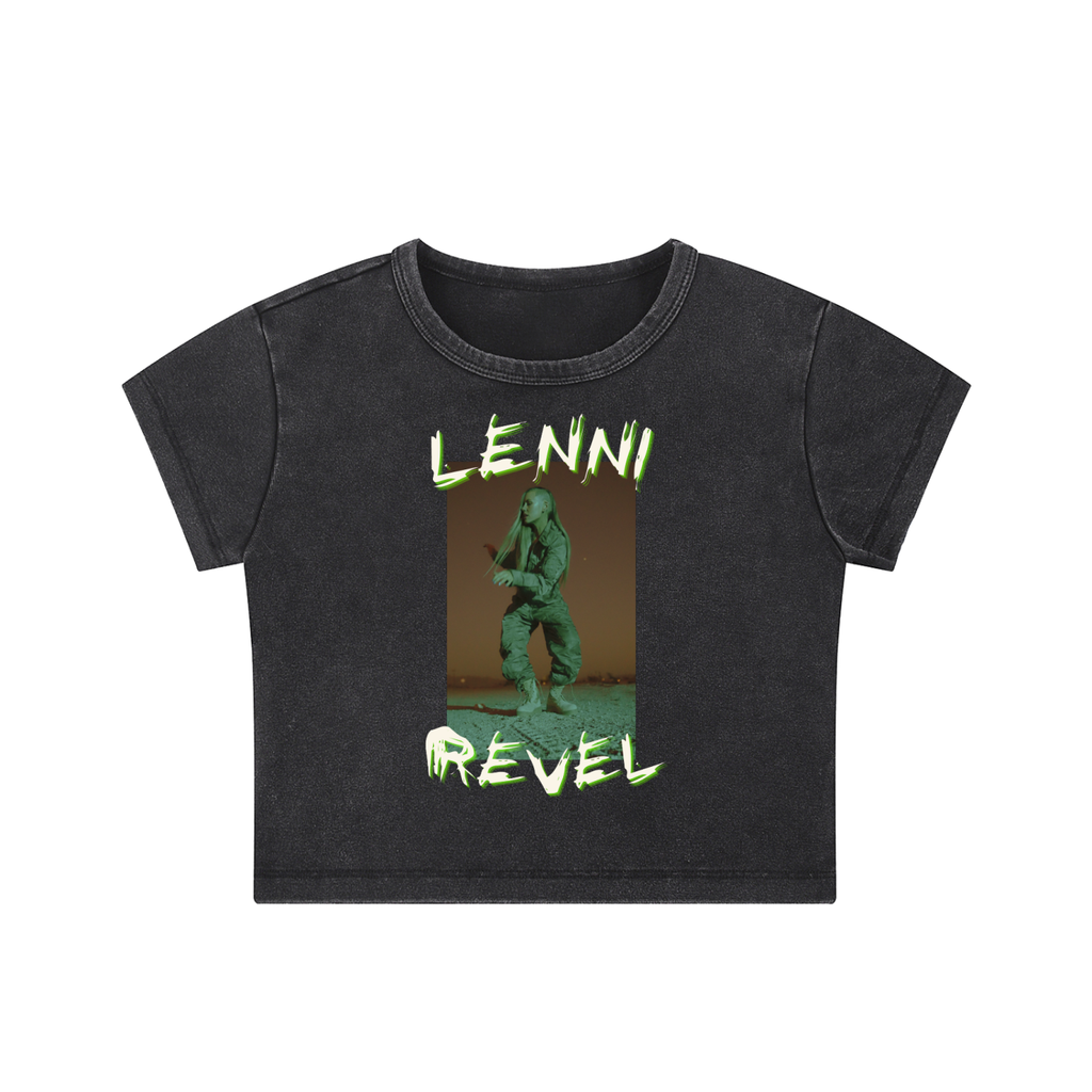 LENNI REVEL Snow Wash Crop Tee